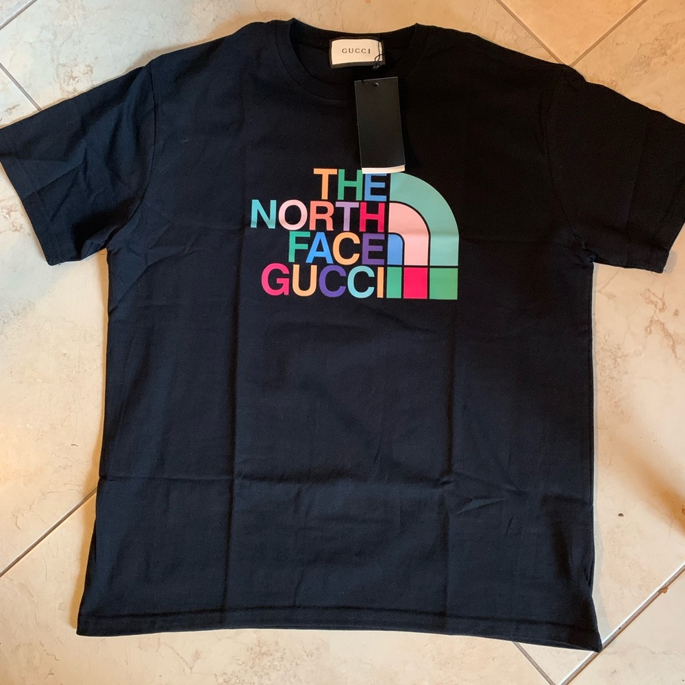 Nwt Gucci X north face T shirt size small - medium  (see measurements)